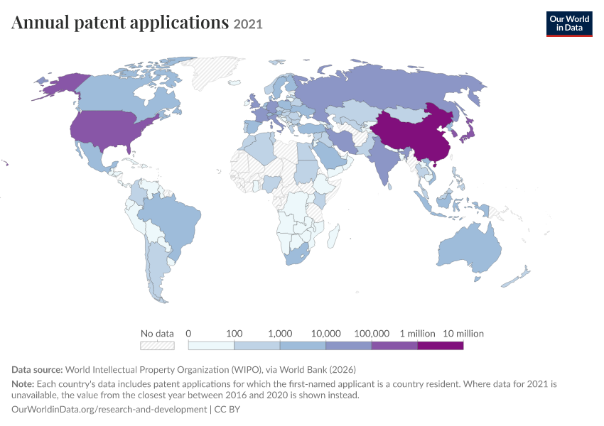 A thumbnail of the "Annual patent applications" chart