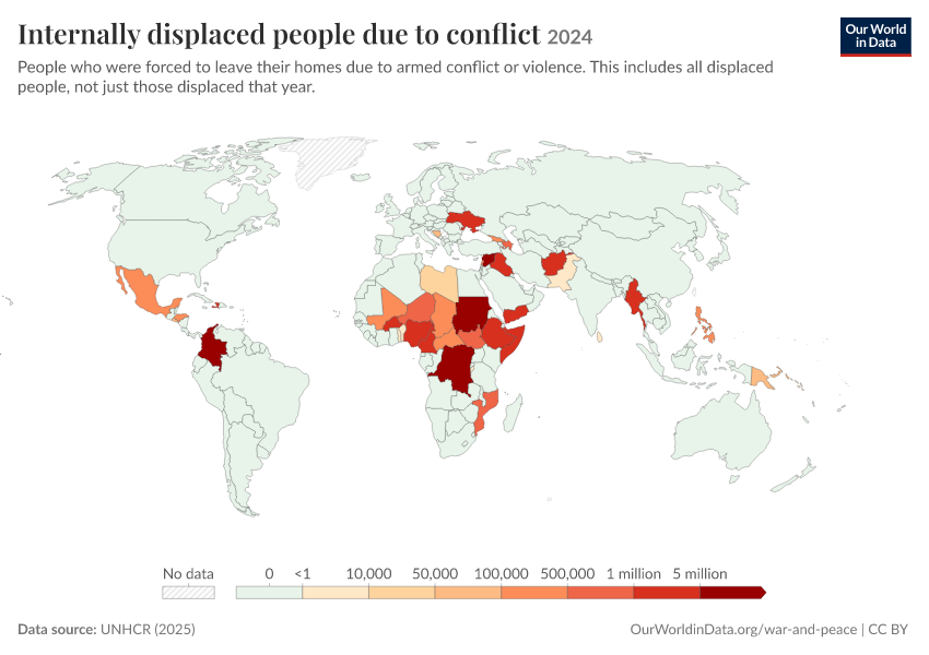 A thumbnail of the "Internally displaced people due to conflict" chart