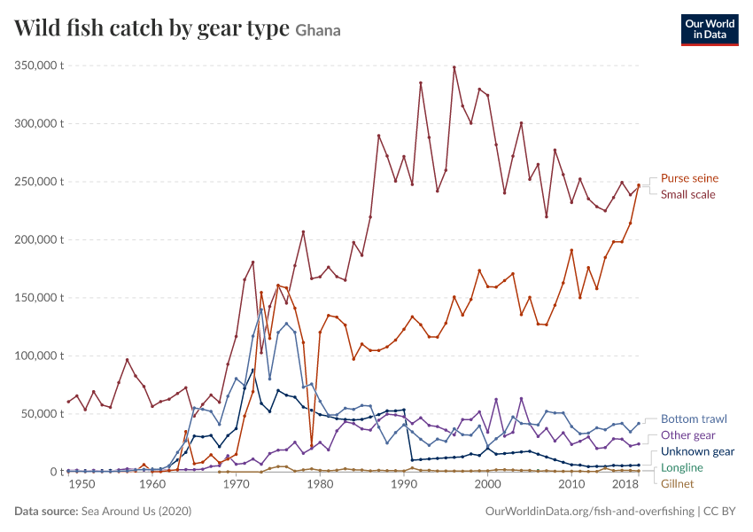 Wild fish catch by gear type
